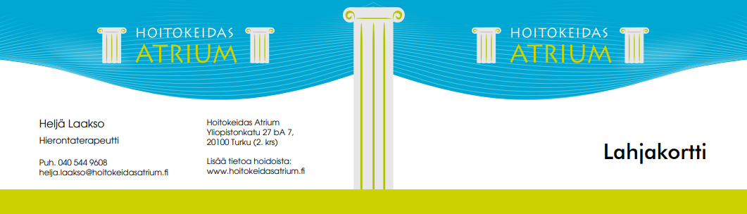Hoitokeidas Atrium lahjakortti